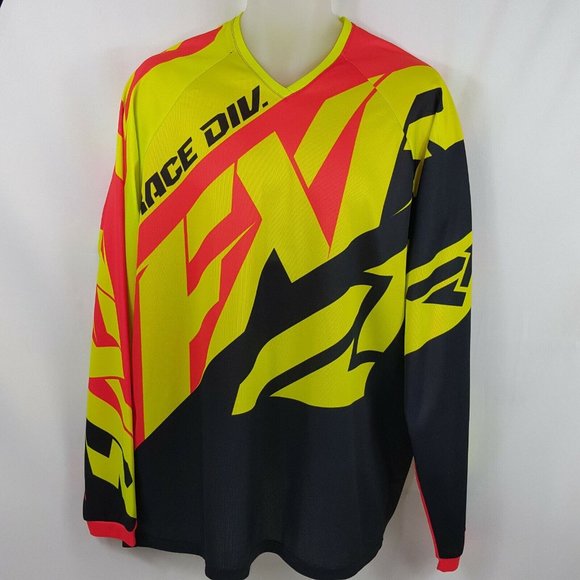 FXR Racing Long Sleeve Shirt Race Division Snowmobile Motocross Jersey Mens XL - Picture 1 of 2